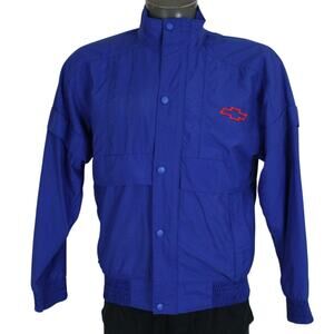 Vintage 90s Toyota American Made Blue Lined Windbreaker Jacket Mens M USA